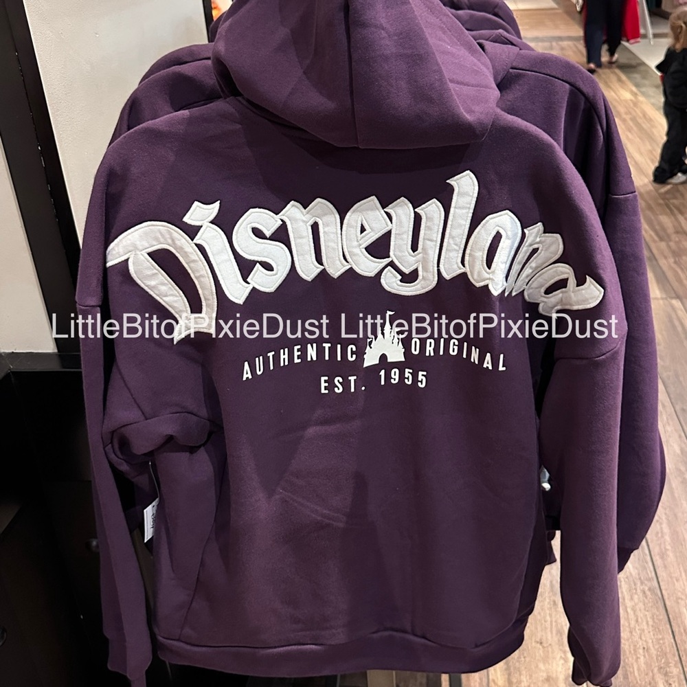 Disneyland Logo Zip Hoodie for Adults In plum purple